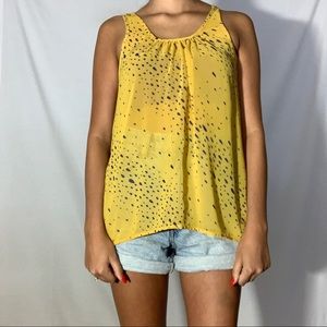 Yellow & Purple Cheetah Print Cami Size: Small